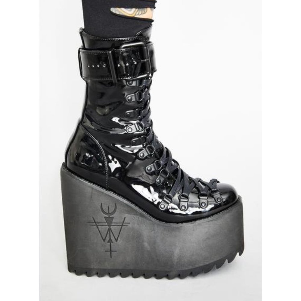 SOLD!🆕"Sacred Traitor" Widow DollsKill Boots - Picture 1 of 8